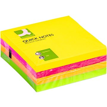 Obrázok Q-Connect Blok kocka samolepiaca NEON 76x76mm (320listov)