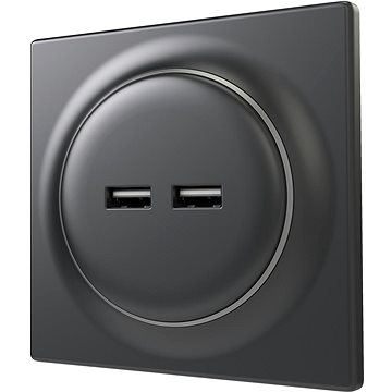 Obrázok Fibaro Walli USB zásuvka matný antracit (FGWU-021-8)