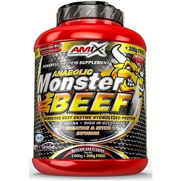 Obrázok AMIX Anabolic Monster BEEF 90 Protein 2200 g - strawberry banana