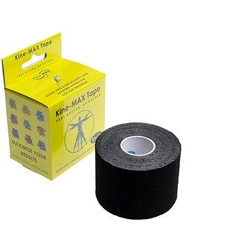 Obrázok Kine-MAX Tape Super-Pro Cotton Kinesiology čierna 5cmx5m