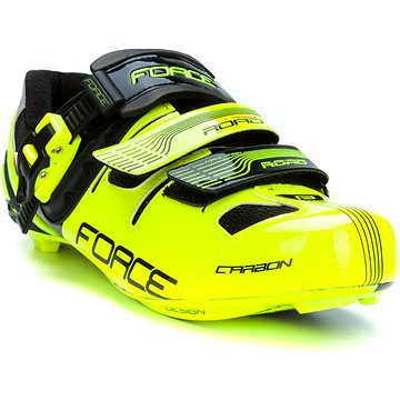 Obrázok tretry FORCE ROAD CARBON, fluo-černé 42