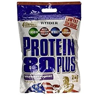 Obrázok Weider Potein 80 PLUS 2000 g - jogurt-wild berrry