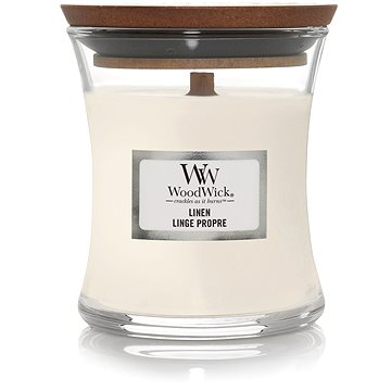 Obrázok WoodWick Vonná sviečka WoodWick - Čistá bielizeň 85 g