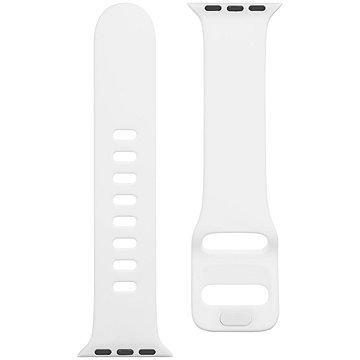 Obrázok Tactical Silikónový remienok s prackou pre Apple Watch 38/40 mm White (8596311138881)