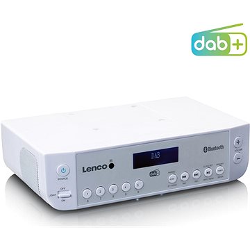 Obrázok DAB+ závesné rádio do kuchyne Lenco KCR-200WH, Bluetooth, UKW, biela