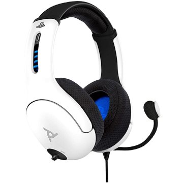 Obrázok PDP LVL50 Wired Headset – biely – PS4/PS5 (708056065812)