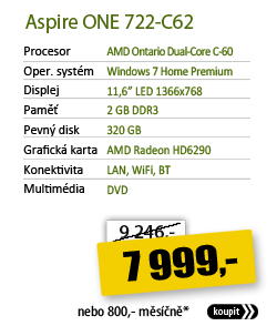 Acer Aspire ONE 722-C62kk 