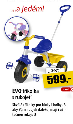 EVO tříkolka s rukojetí