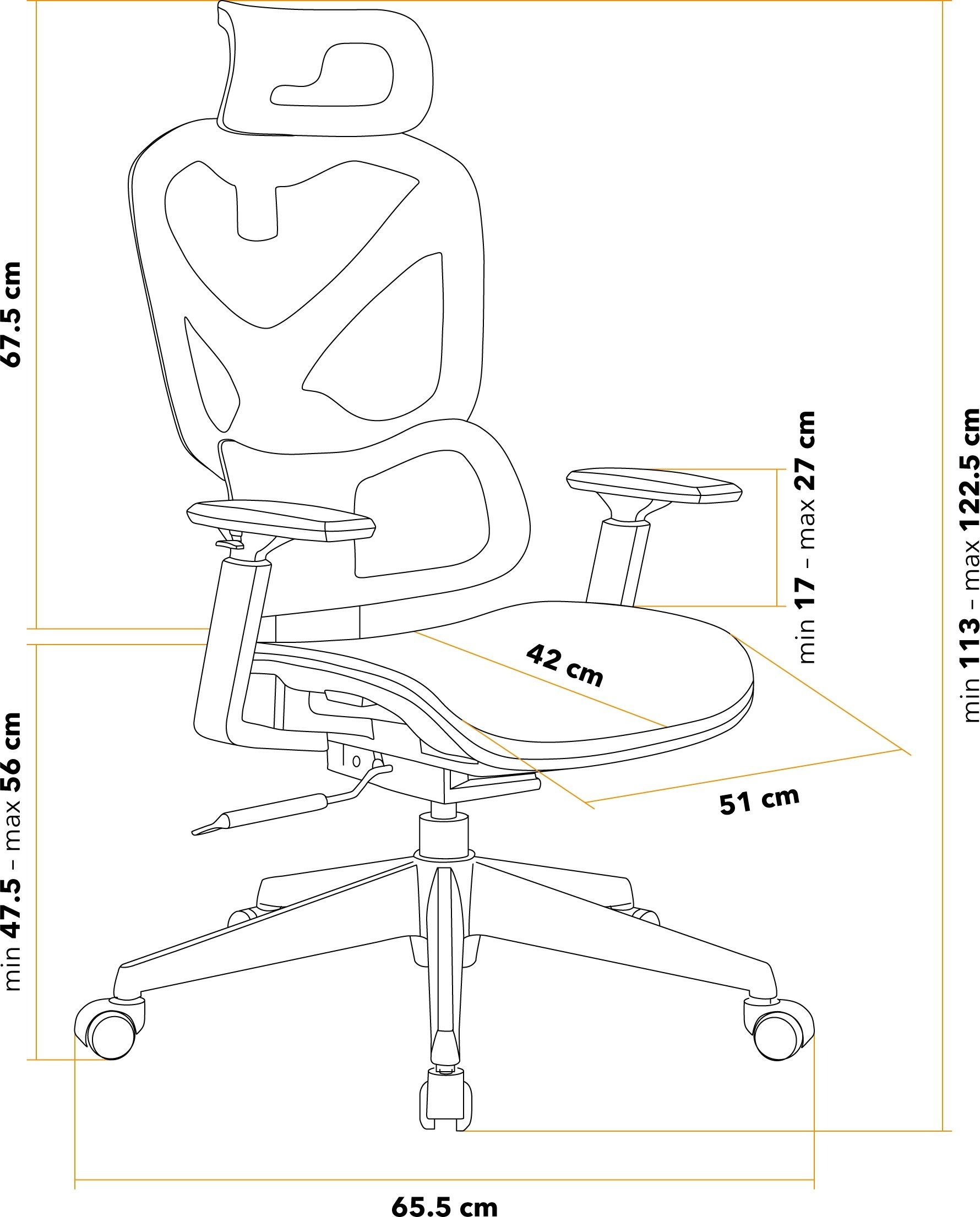 Bürostuhl AlzaErgo Chair Wave 1 schwarz
