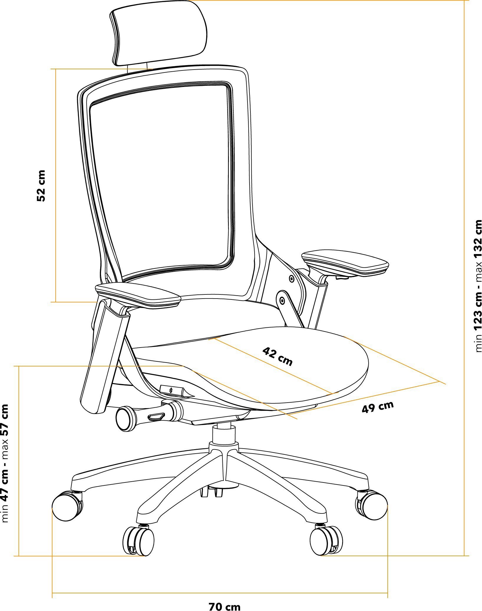AlzaErgo Chair Abyss 1 irodaszék, fekete