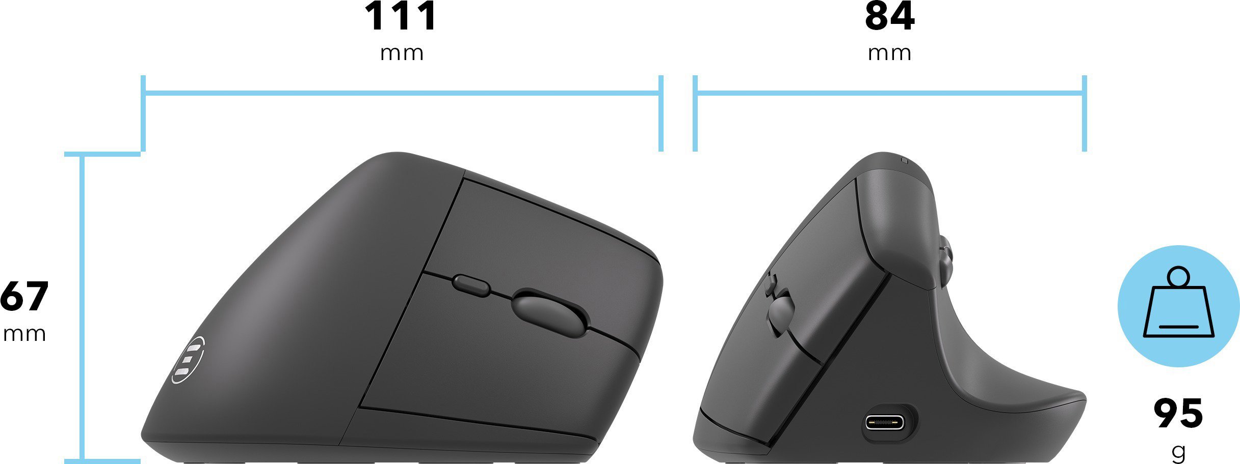 Myš Eternico Wireless Vertical Mouse MVSB395