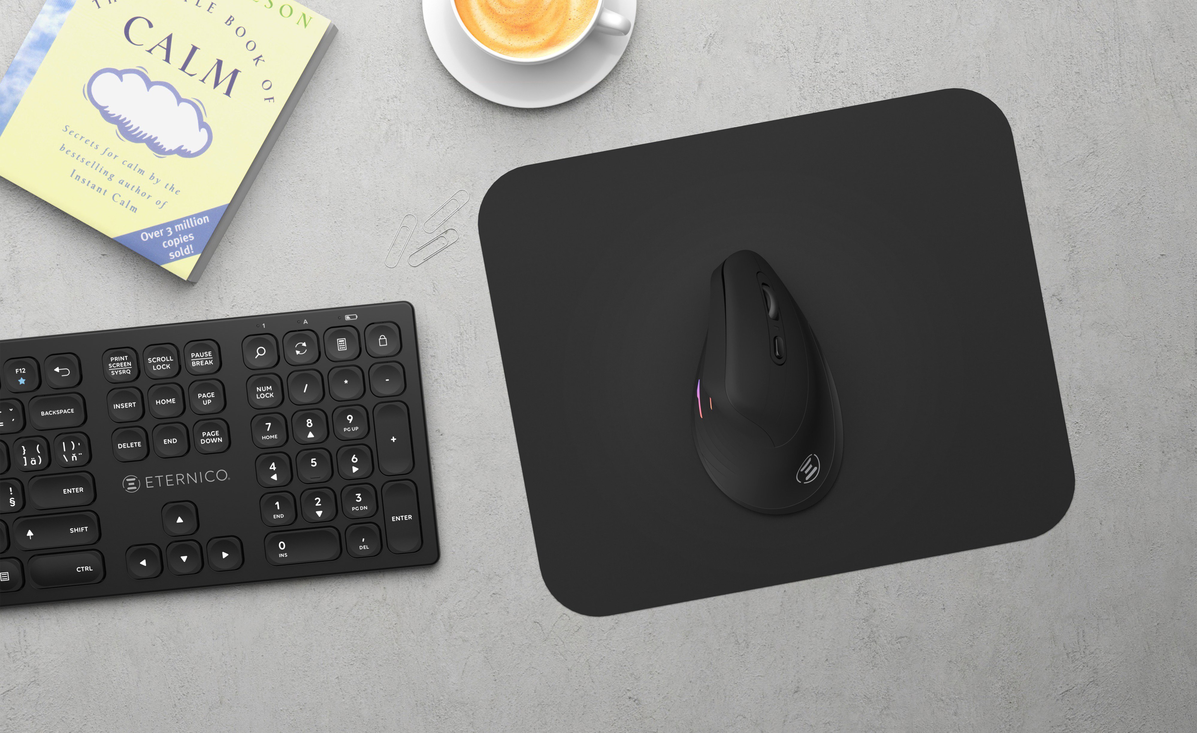 Myš Eternico Rechargeable Vertical Mouse MV400 černá