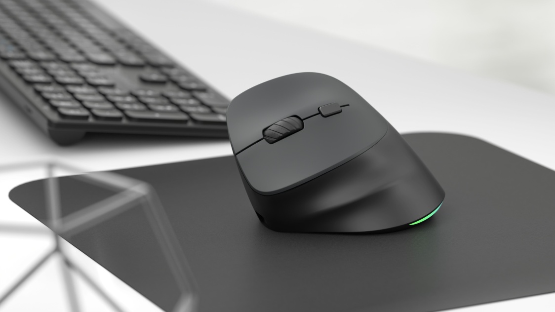 Myš Eternico Wireless Vertical Mouse MVS490 pro leváky černá