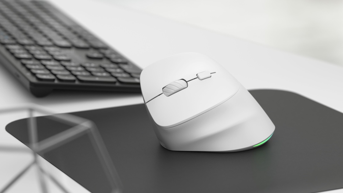 Myš Eternico Wireless Vertical Mouse MVS490 pro leváky bílá