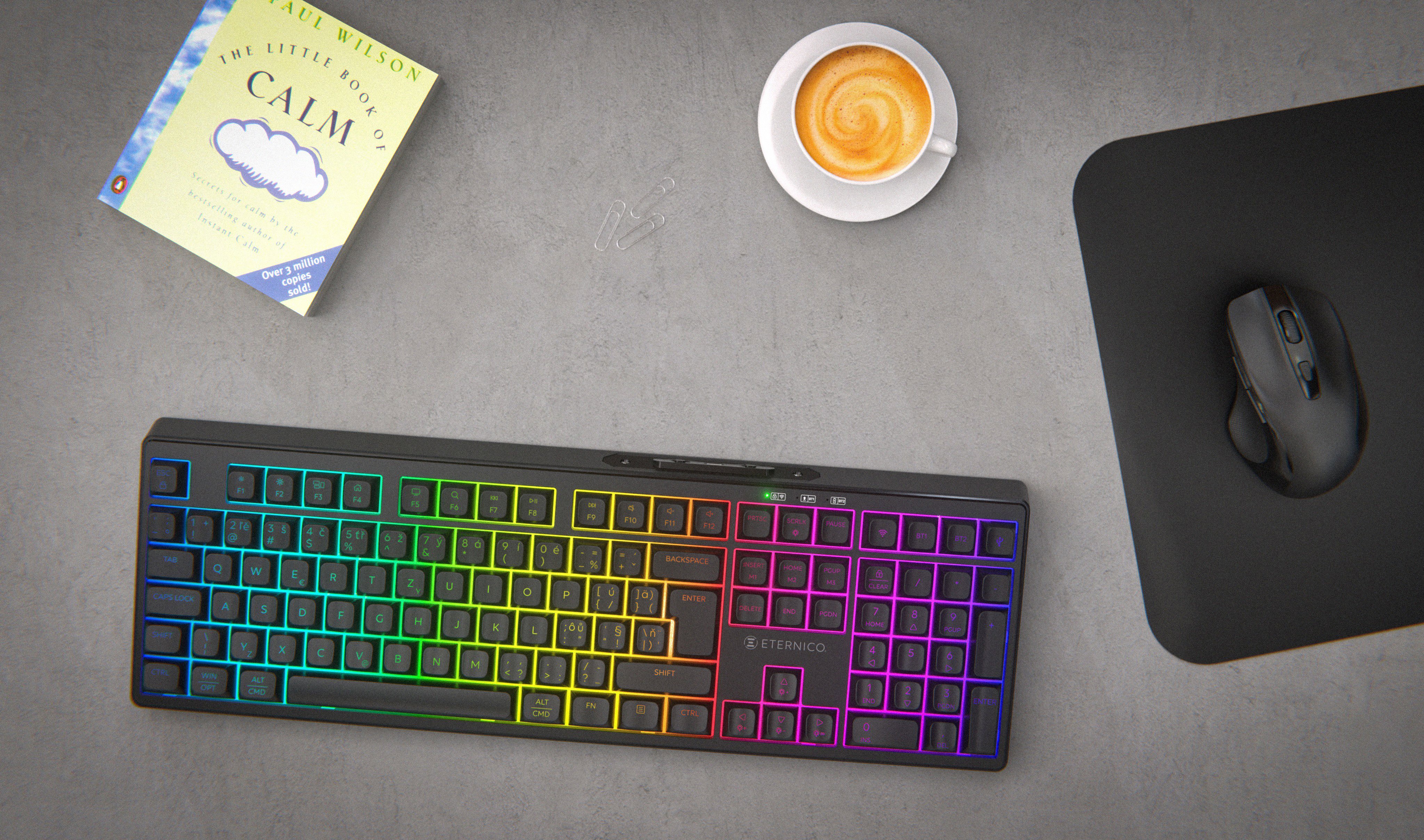 Klávesnice Eternico Wireless Keyboard KSB3150RBW - CZ/SK