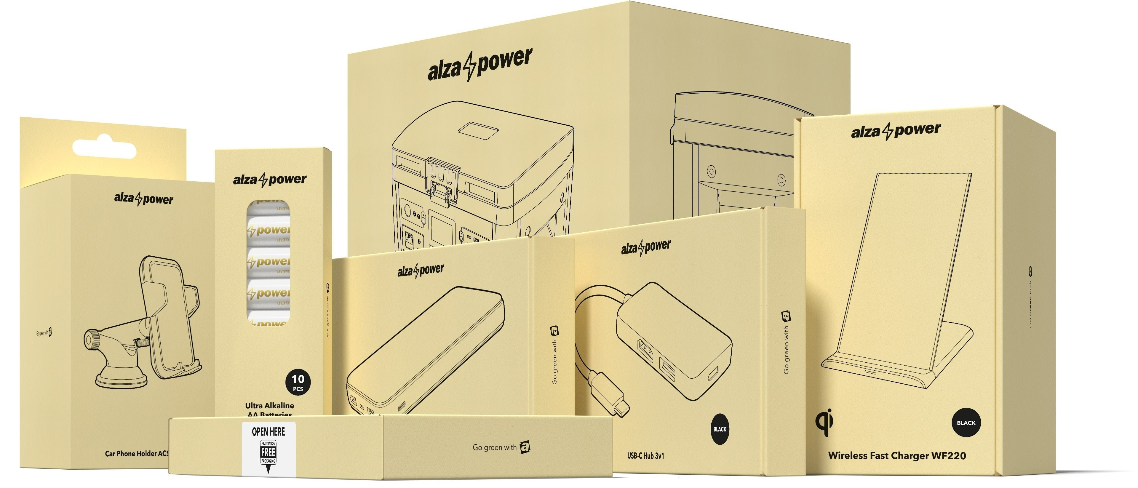 Nabíječka do sítě AlzaPower MG8103CA Fast Charger 100W bílá