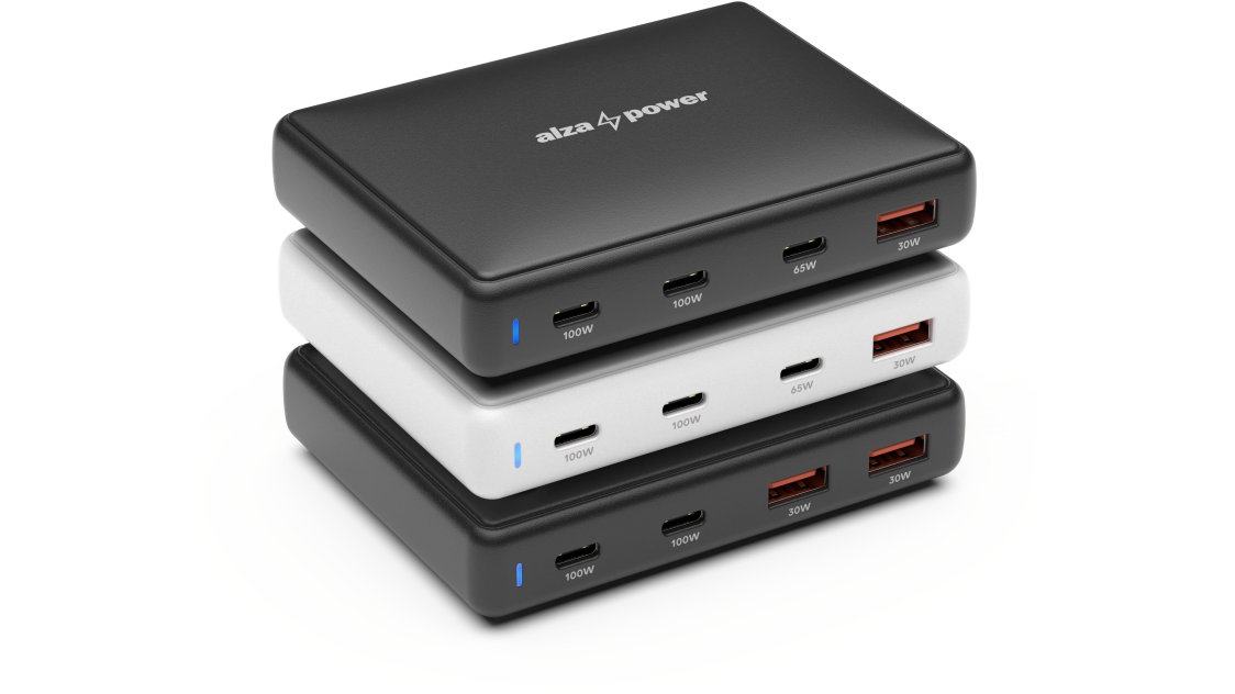 Nabíječka do sítě AlzaPower MG8103CA Fast Charger 100W bílá