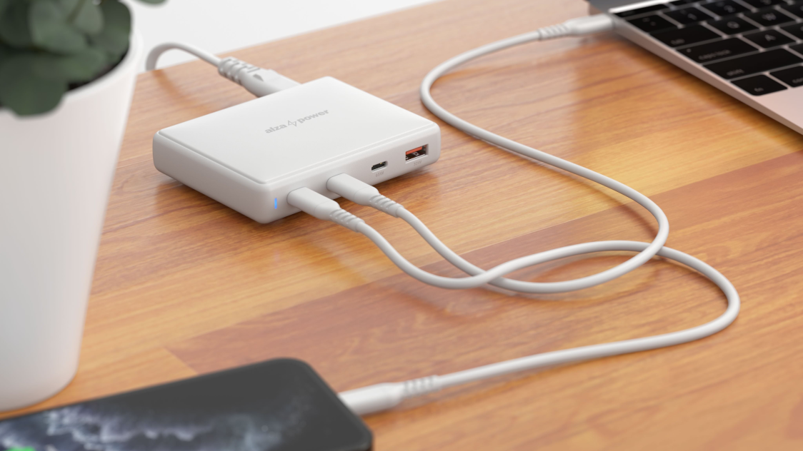 Nabíječka do sítě AlzaPower MG8103CA Fast Charger 100W bílá