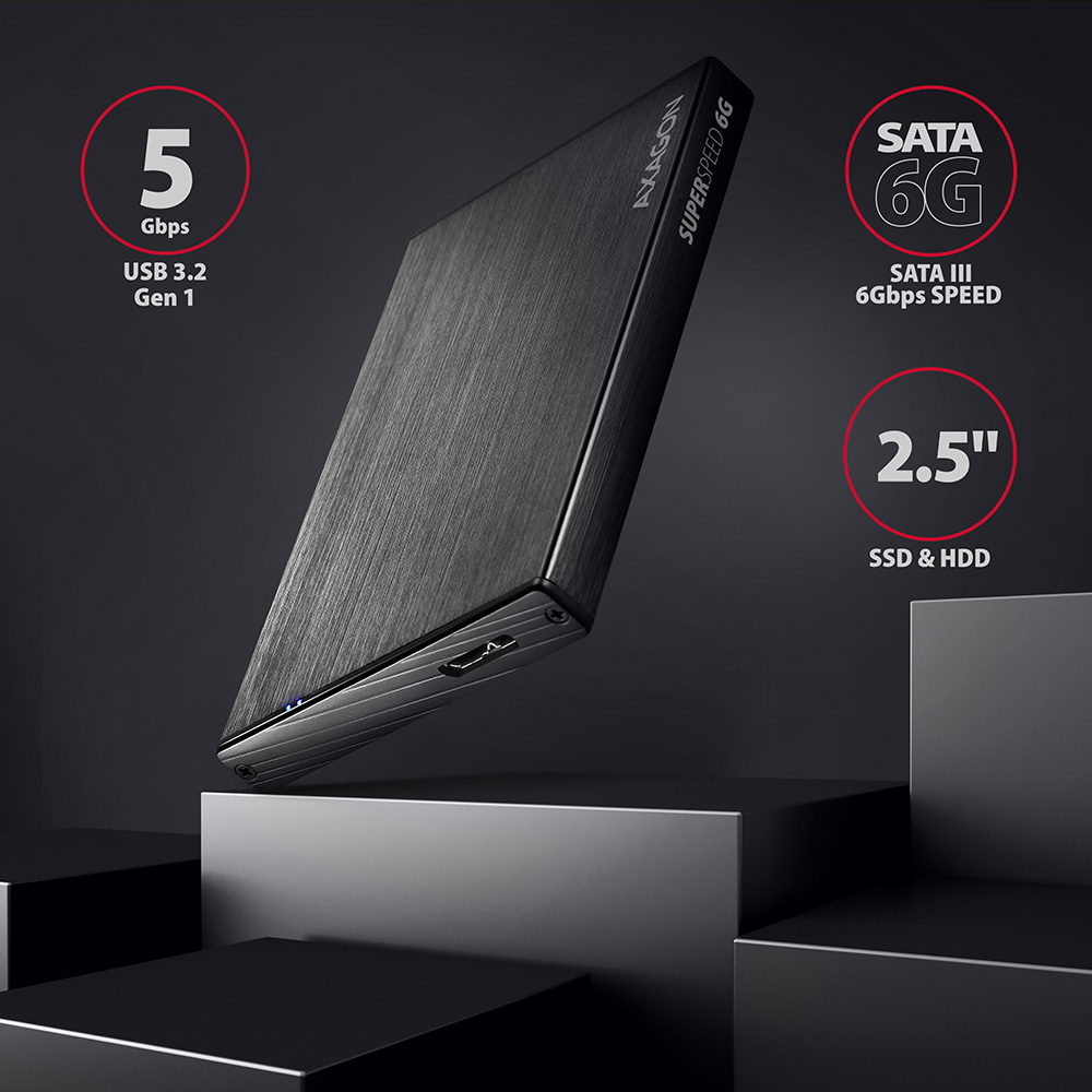 AXAGON EE25-XA6 SuperSpeed USB rozhraní a SATA 6G