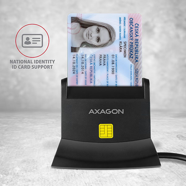 AXAGON CRE-SM2 Čtečka je plně kompatibilní s aplikací eObčanka