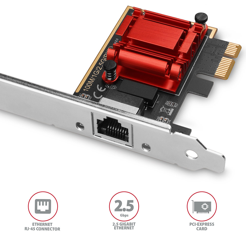 AXAGON PCEE-G25 Rozšíri PC o 2.5 Gigabit Ethernet pripojenia