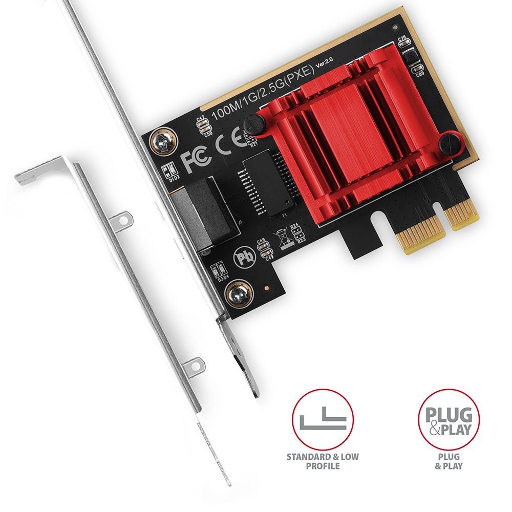 AXAGON PCEE-G25 Low profile záslepka je pribalená