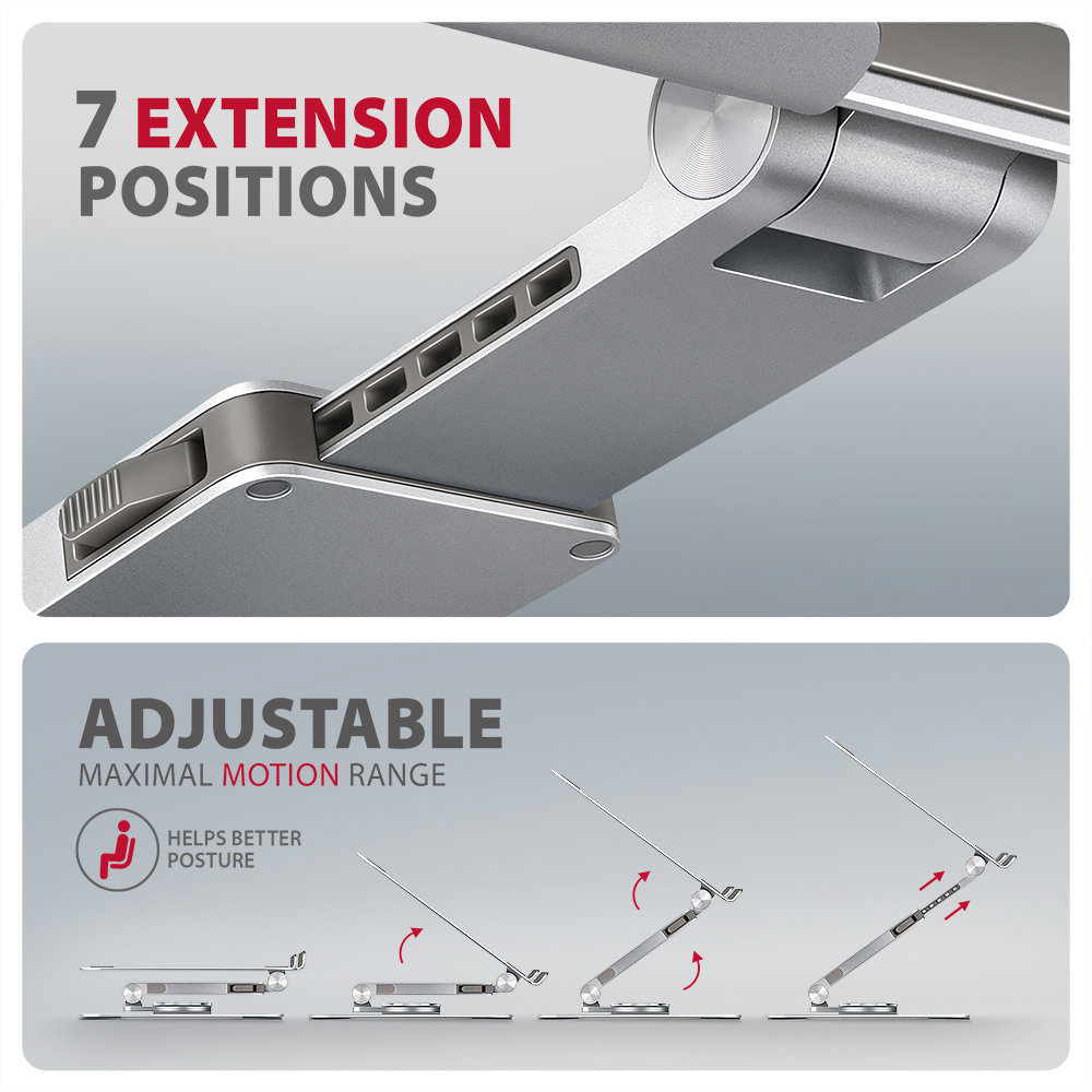 AXAGON STND-LR Výsuvné rameno pro ještě lepší ergonomii
