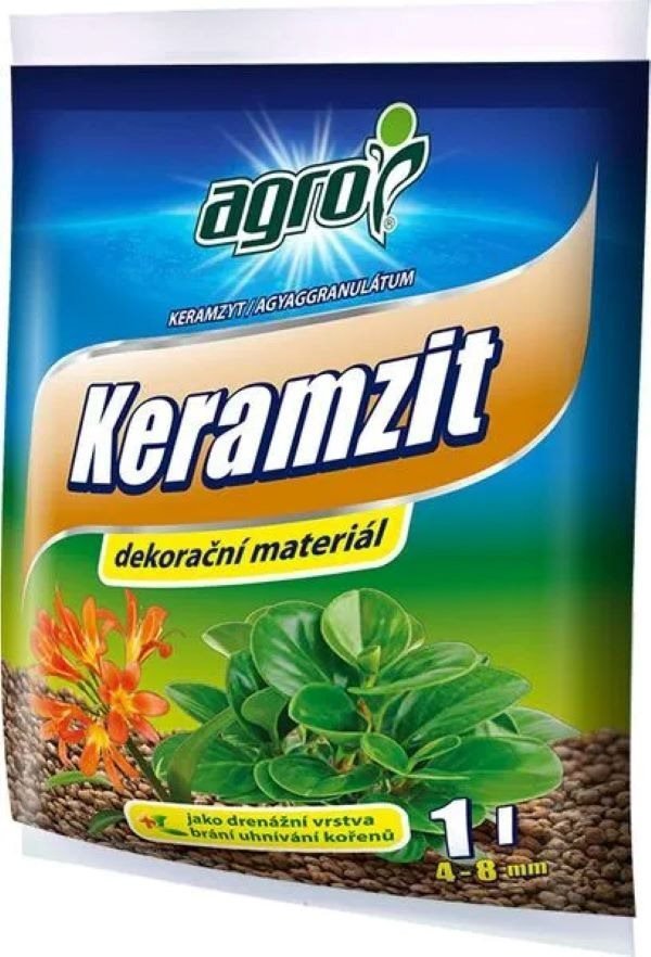 AGRO Substrát - Keramzit, 4 - 8 mm, 1 l