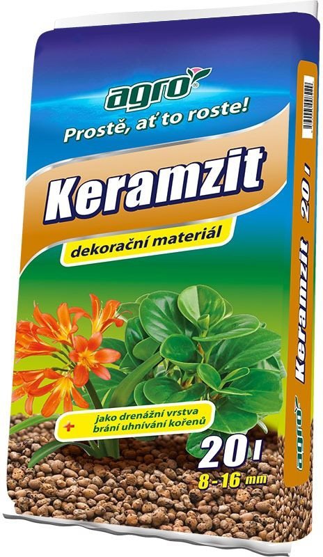 AGRO Substrát - Keramzit, 8 - 16 mm, 20 l