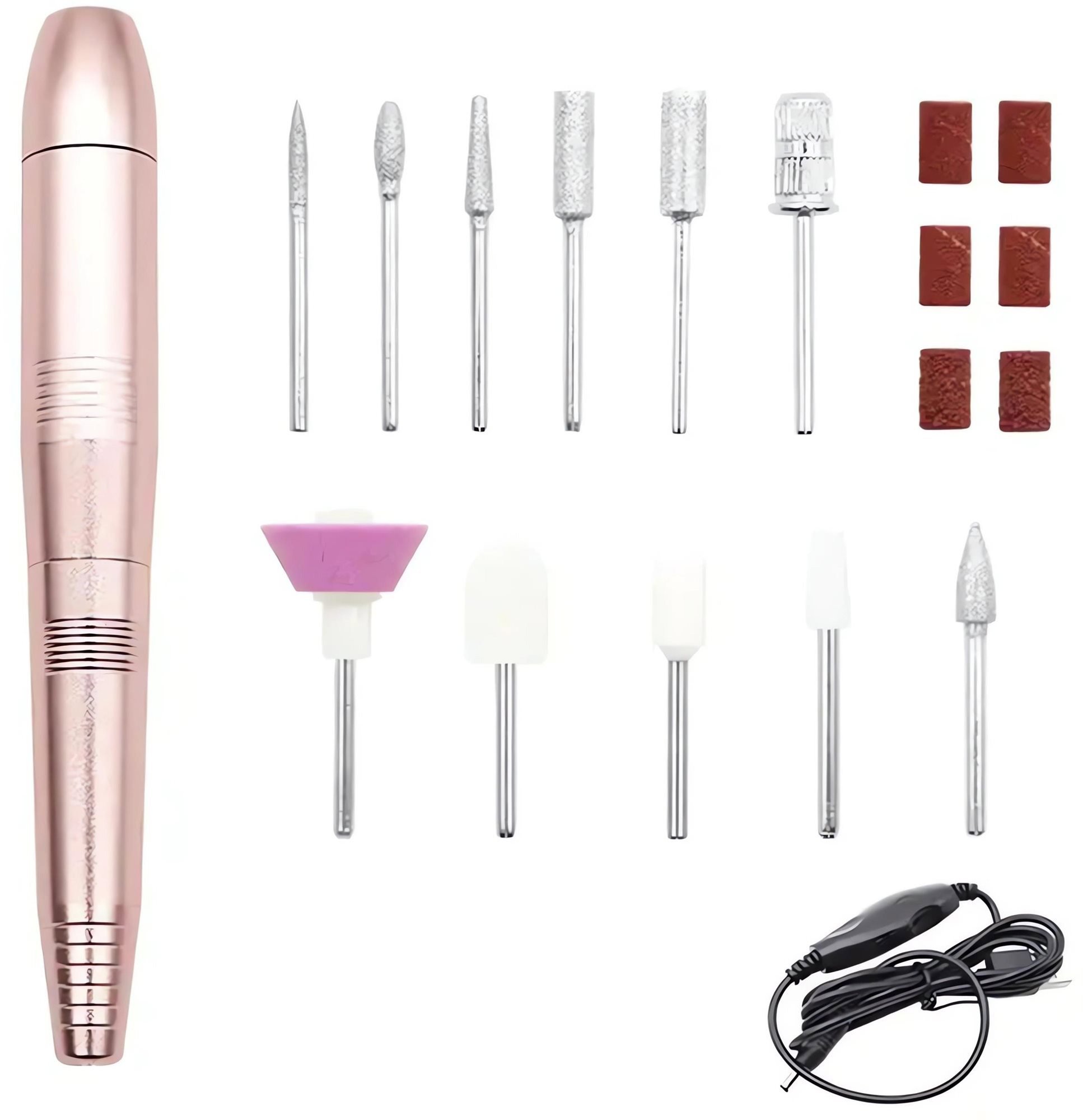 Electric nail file APT DA111 Electric nail file USB, pink