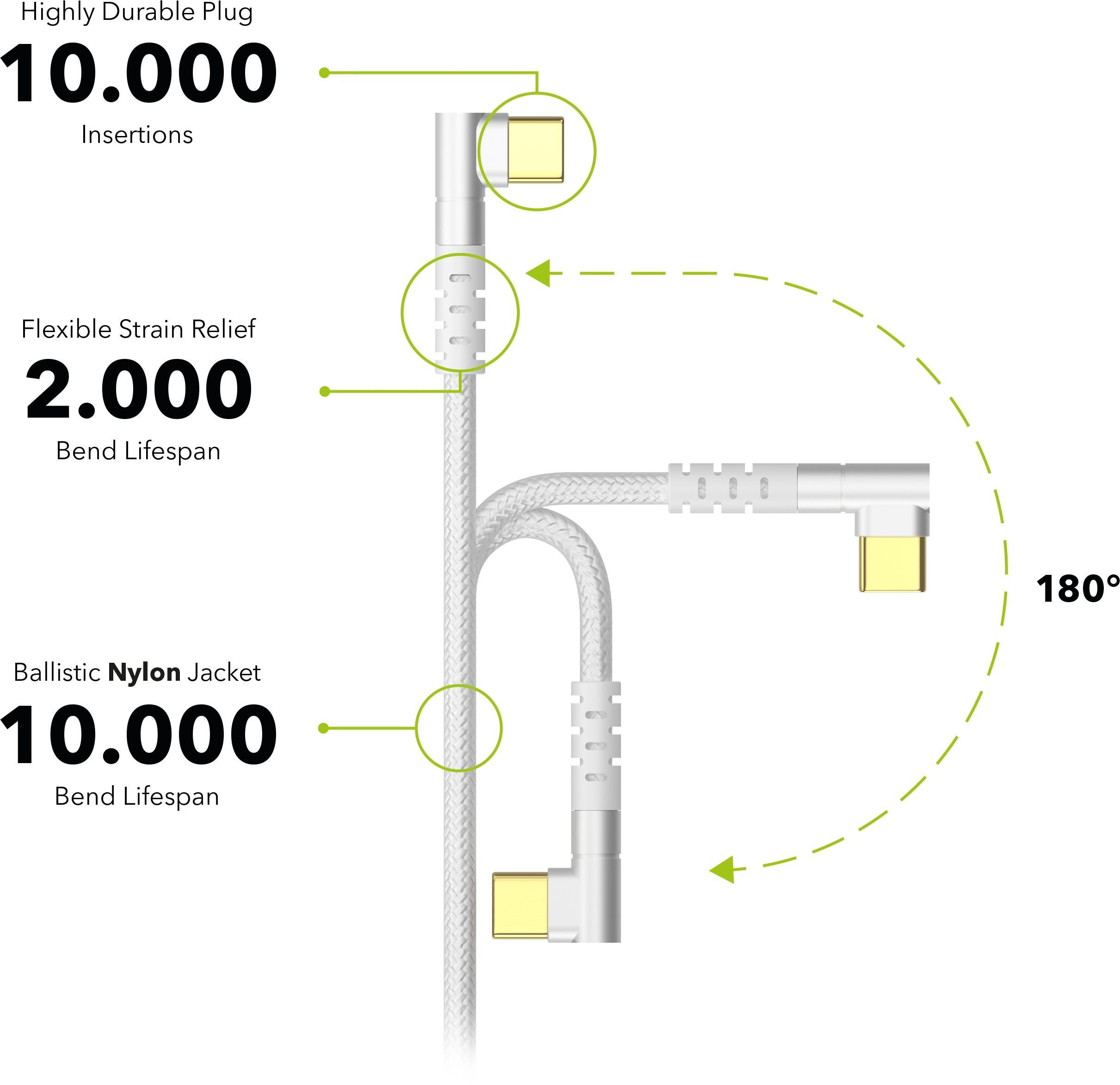 AlzaPower 90AluCore USB-A auf USB-C 2.0 Datenkabel, 1m - silber
