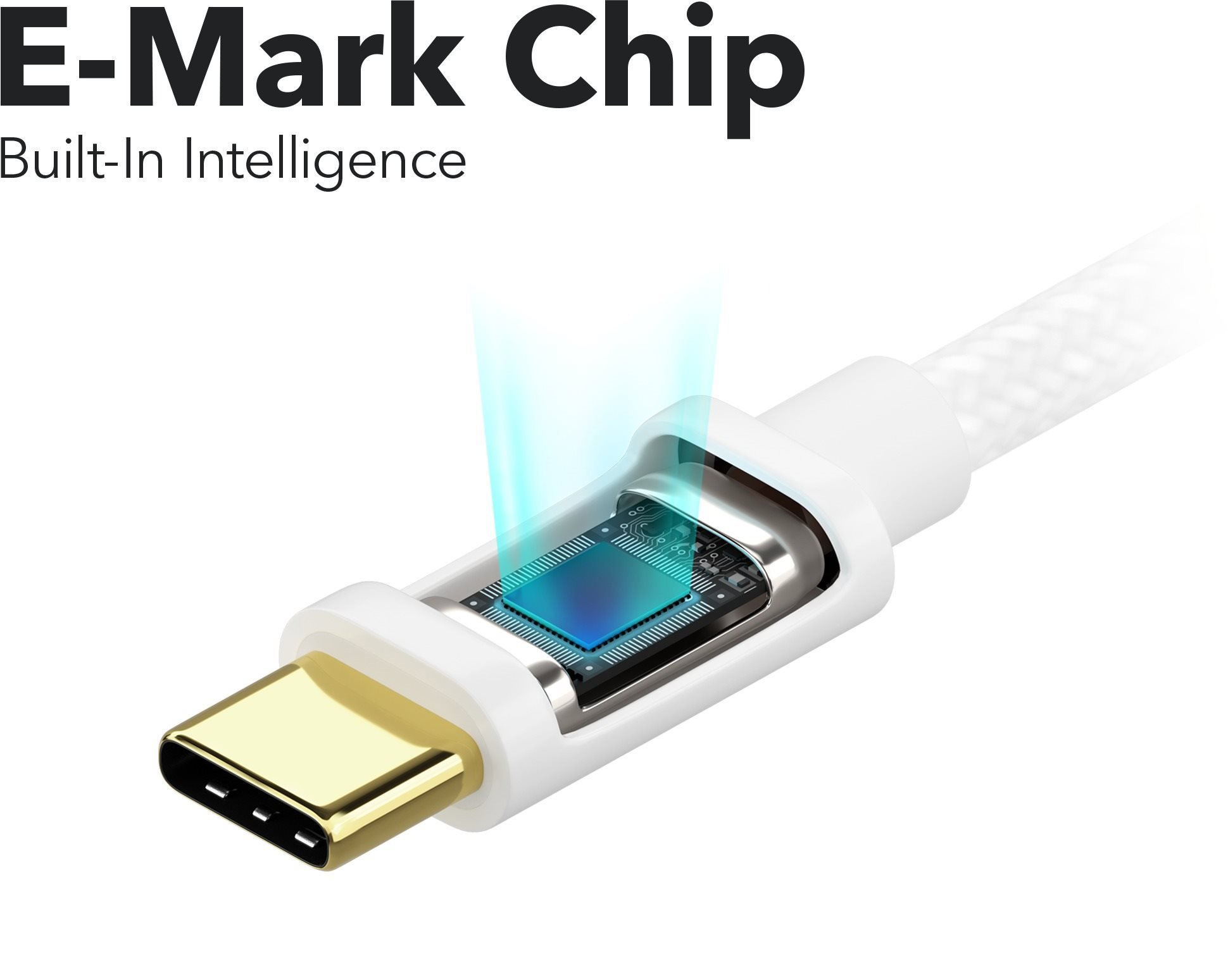 Datový kabel AlzaPower CompactCore USB-C to USB-C 2.0, 100W, 1m - bílý