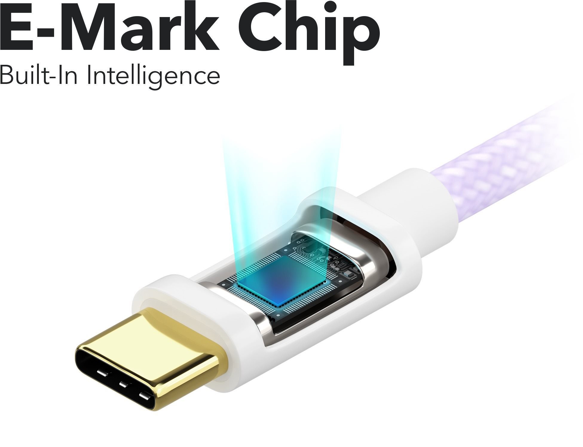 Datový kabel AlzaPower CompactCore USB-C to USB-C 2.0, 100W, 1m - fialový