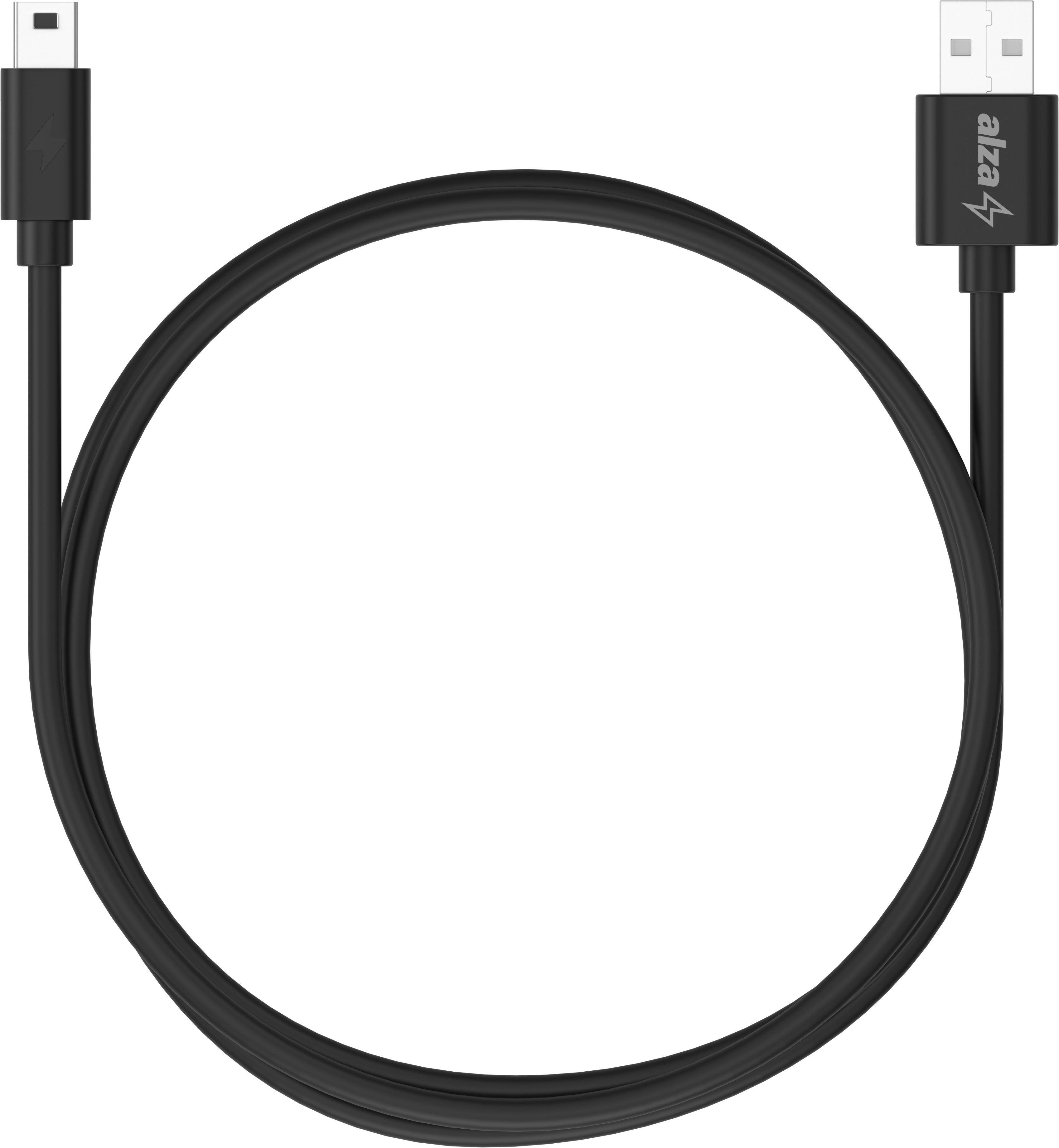 AlzaPower Core USB-A (M) zu MiniUSB Datenkabel 1m - Schwarz