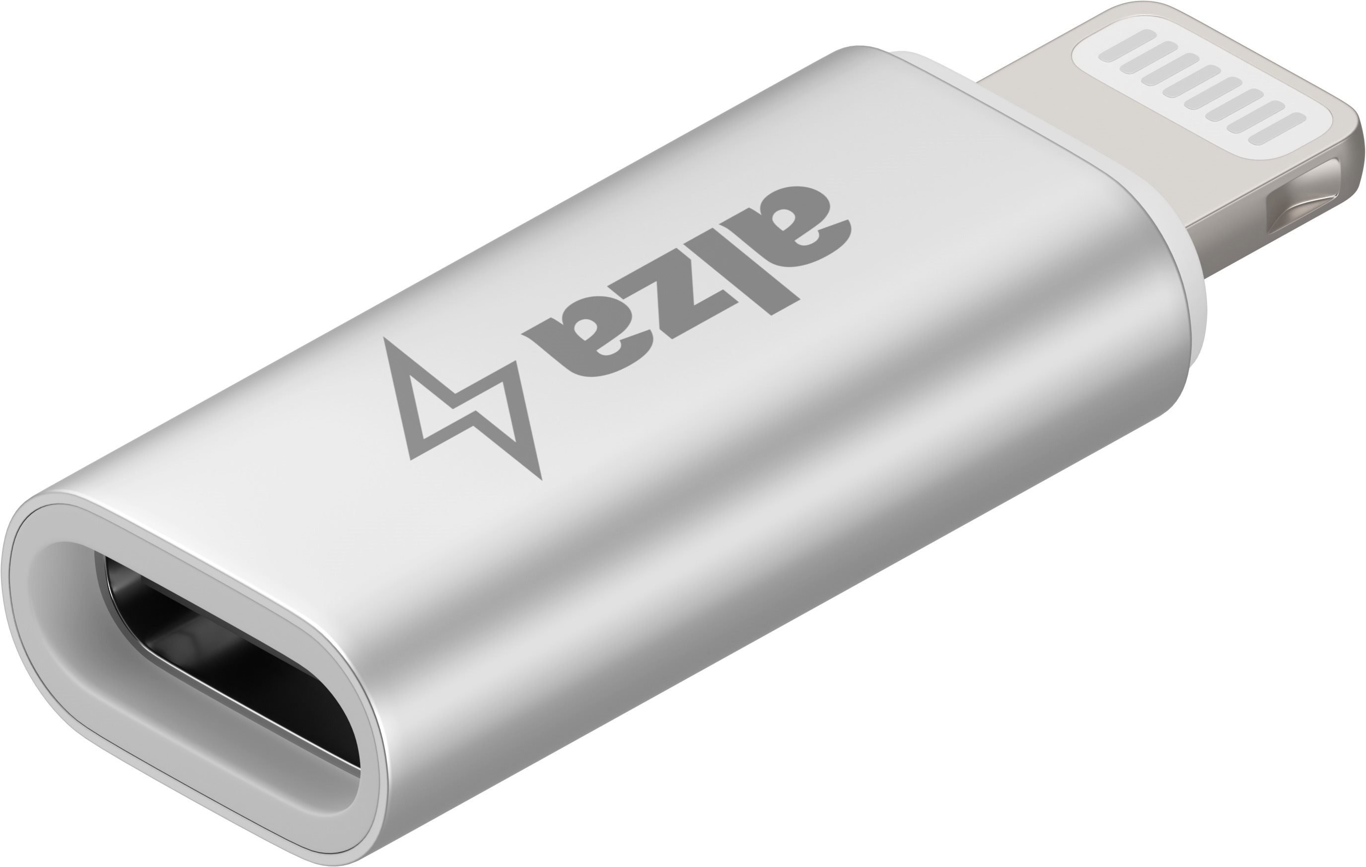 Redukce AlzaPower USB-C (F) to Lightning MFi (M) - stříbrná