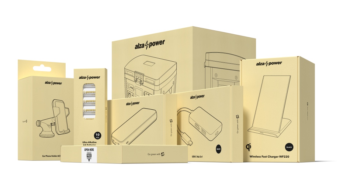 USB Hub AlzaPower Metal USB hub USB-A (M) na 4× USB-A 3.0 (F) vesmírně šedý