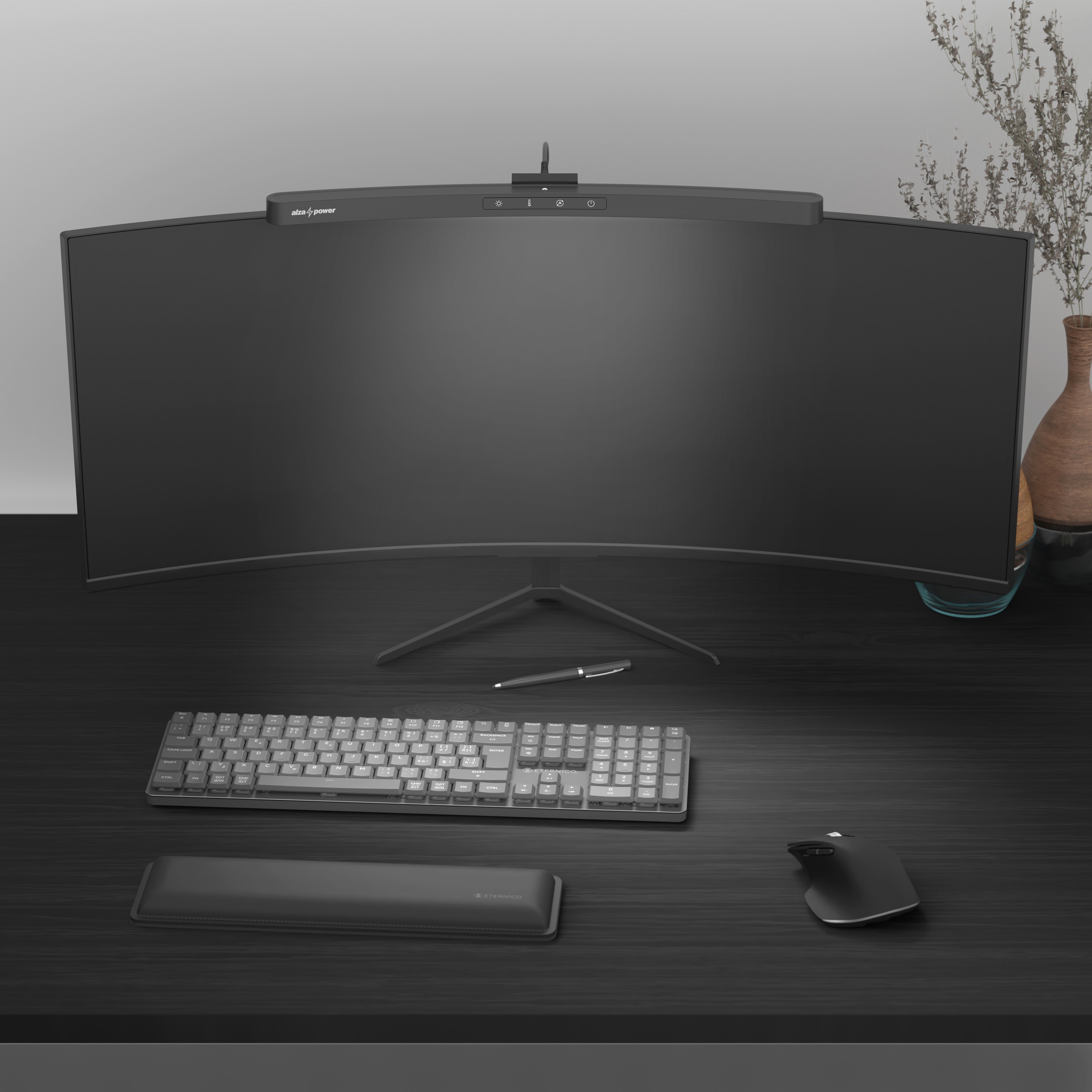 Světlo na monitor AlzaPower LML-150 Curved Monitor Light Bar 5W, 45cm, černé