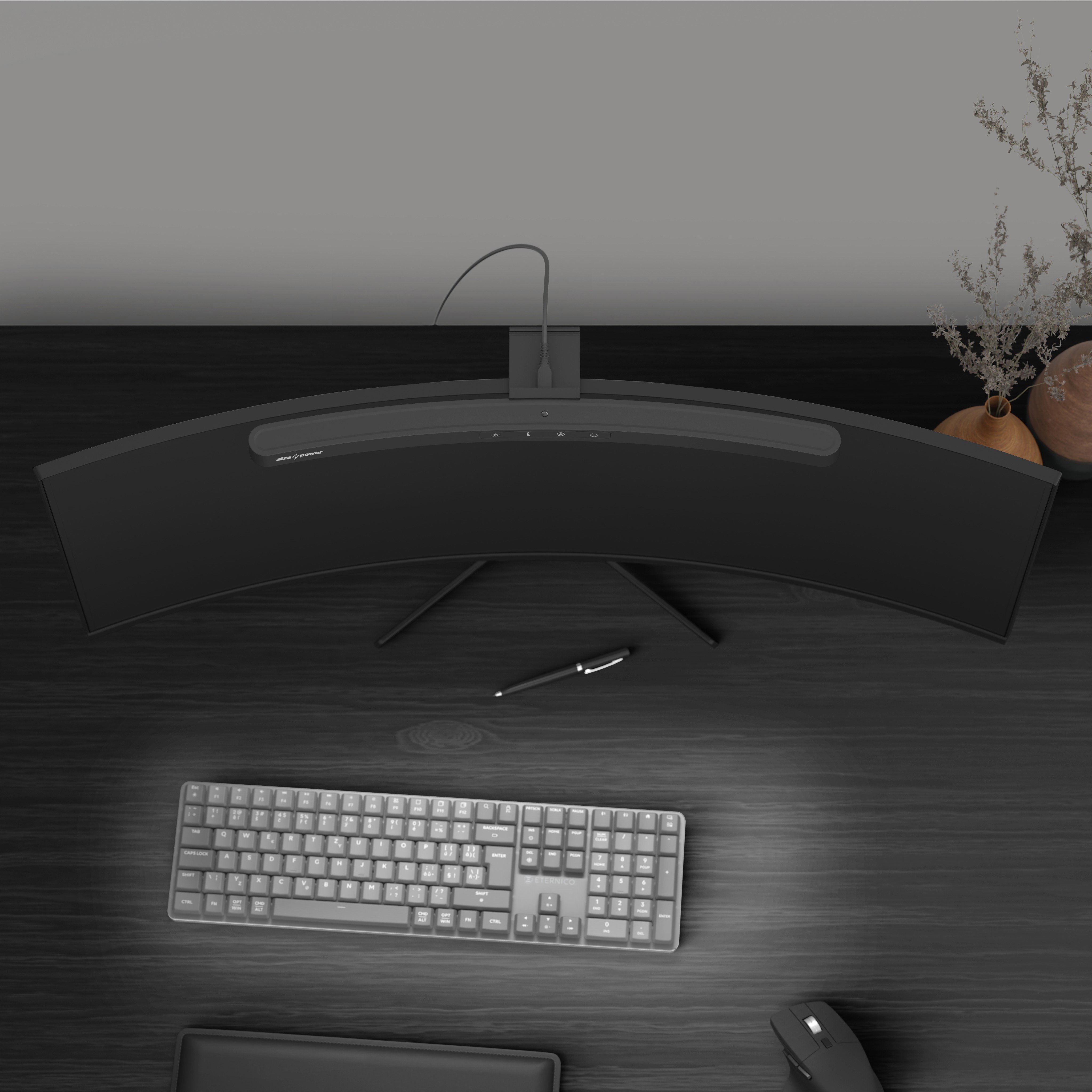 Světlo na monitor AlzaPower LML-150 Curved Monitor Light Bar 5W, 45cm, černé