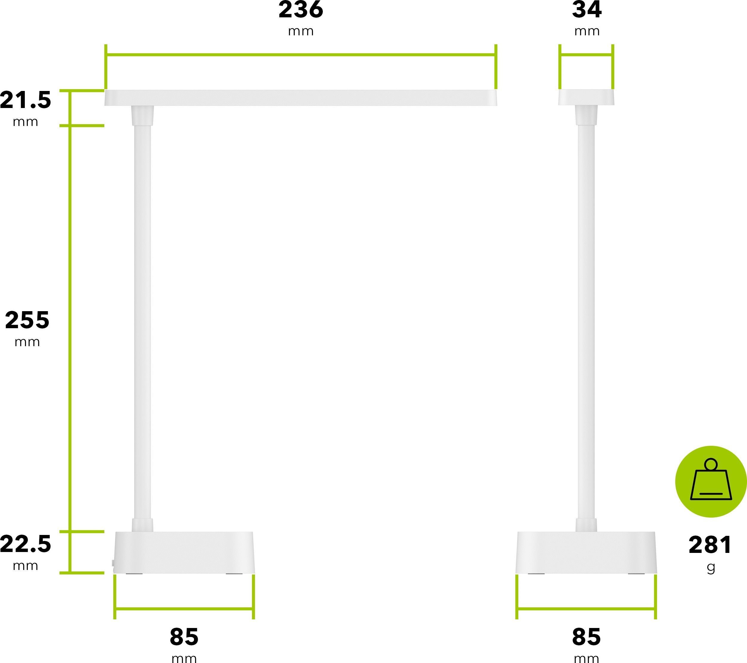 Tischleuchte AlzaPower LLT-52WDW Led Tischleuchte 5W, weiß