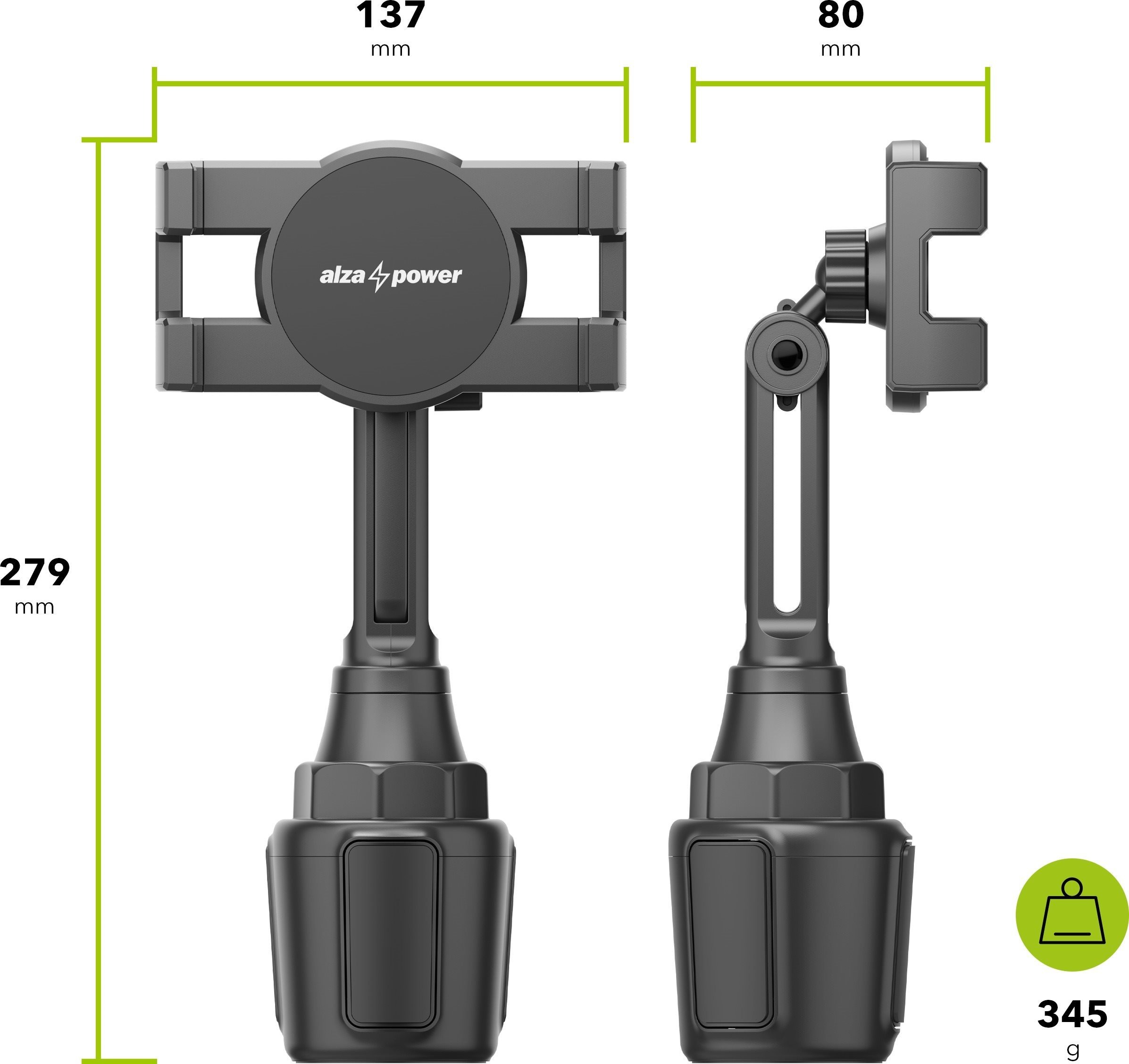 Tablet-Halter AlzaPower Tablet-Halter im Getränkehalter ACH100