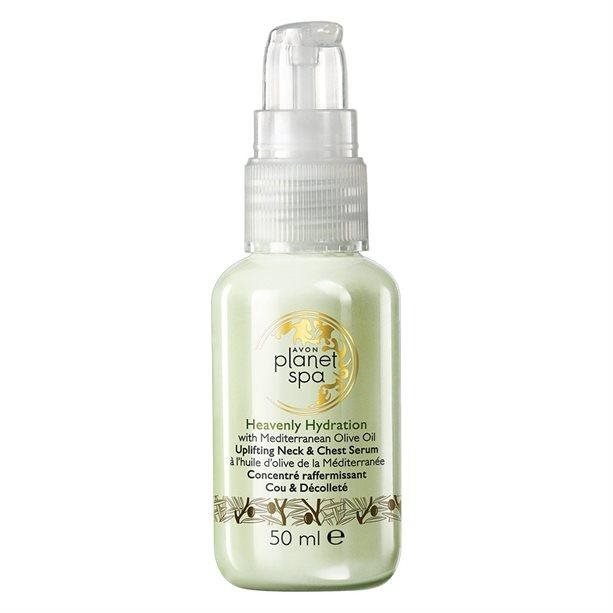 Pleťové sérum AVON Planet Spa Zpevňující sérum na dekolt a krk s olivovým olejem, 50 ml