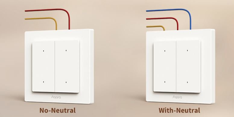 Vypínač AQARA Light Switch H2 EU (2 Buttons, 1 Channel) (WS-K07D)