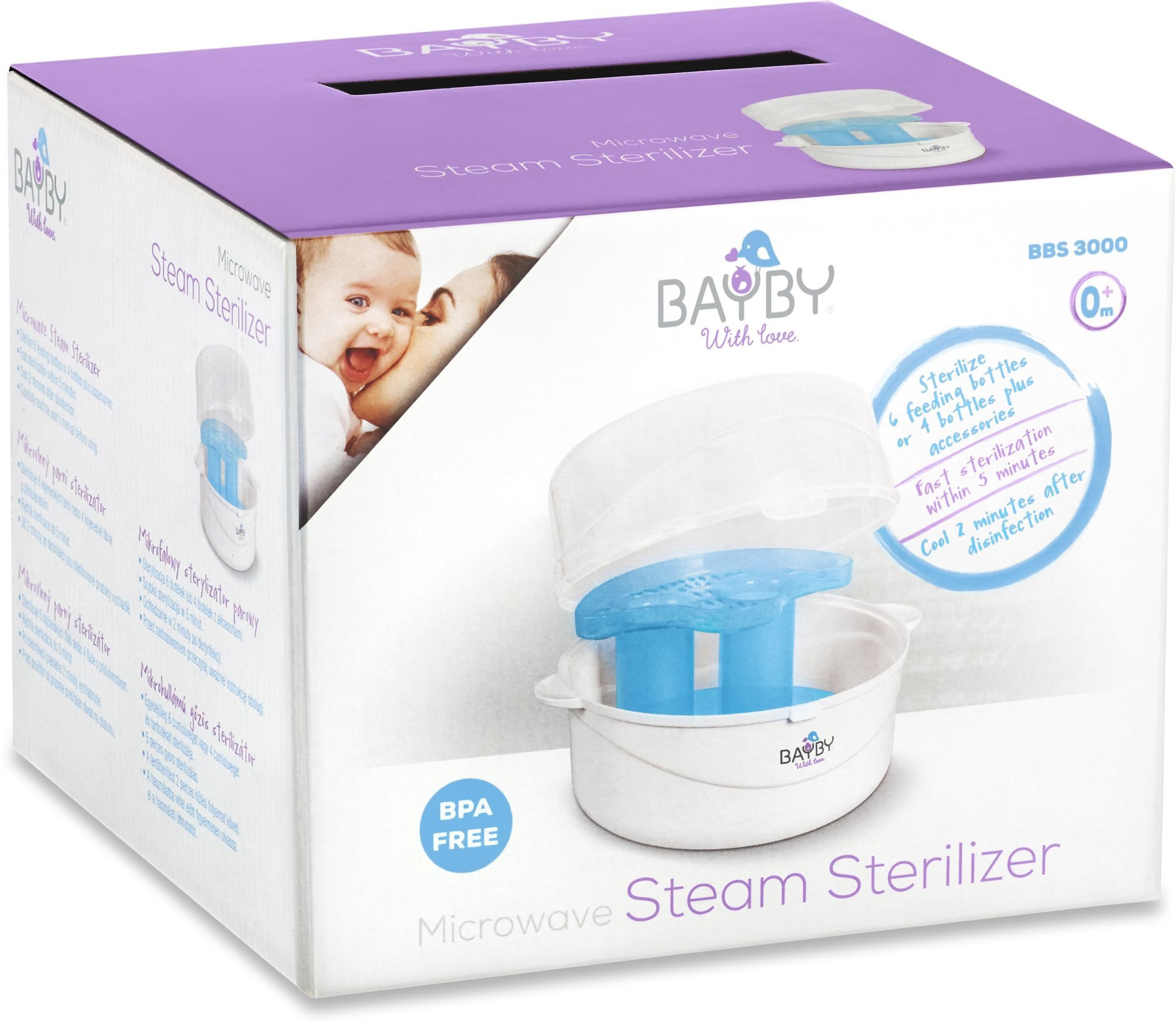 Sterilizátor lahví BAYBY BBS 3000 Sterilizátor do mikrovlnky