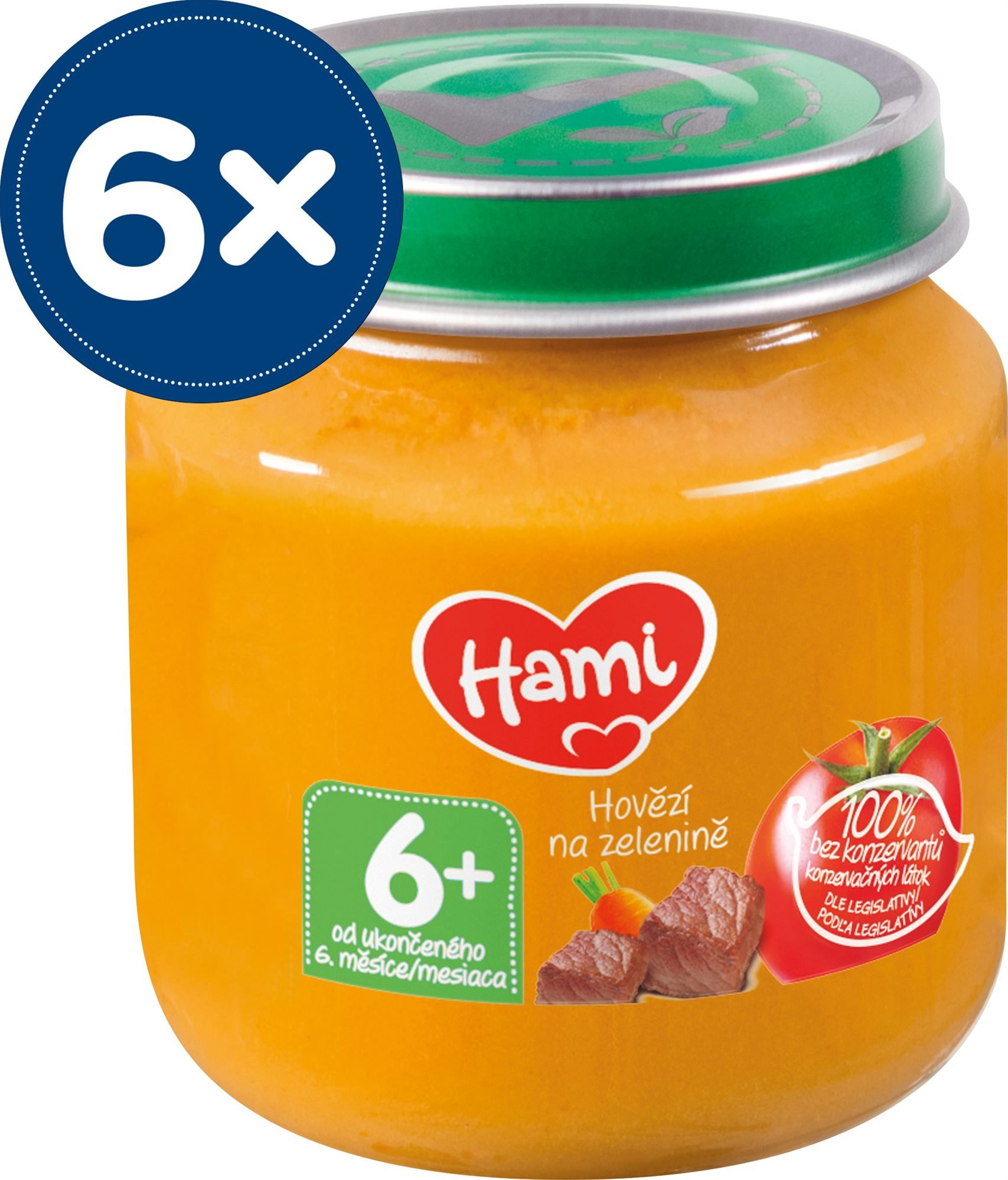 Hami Hovězí na zelenině 6× 125 g