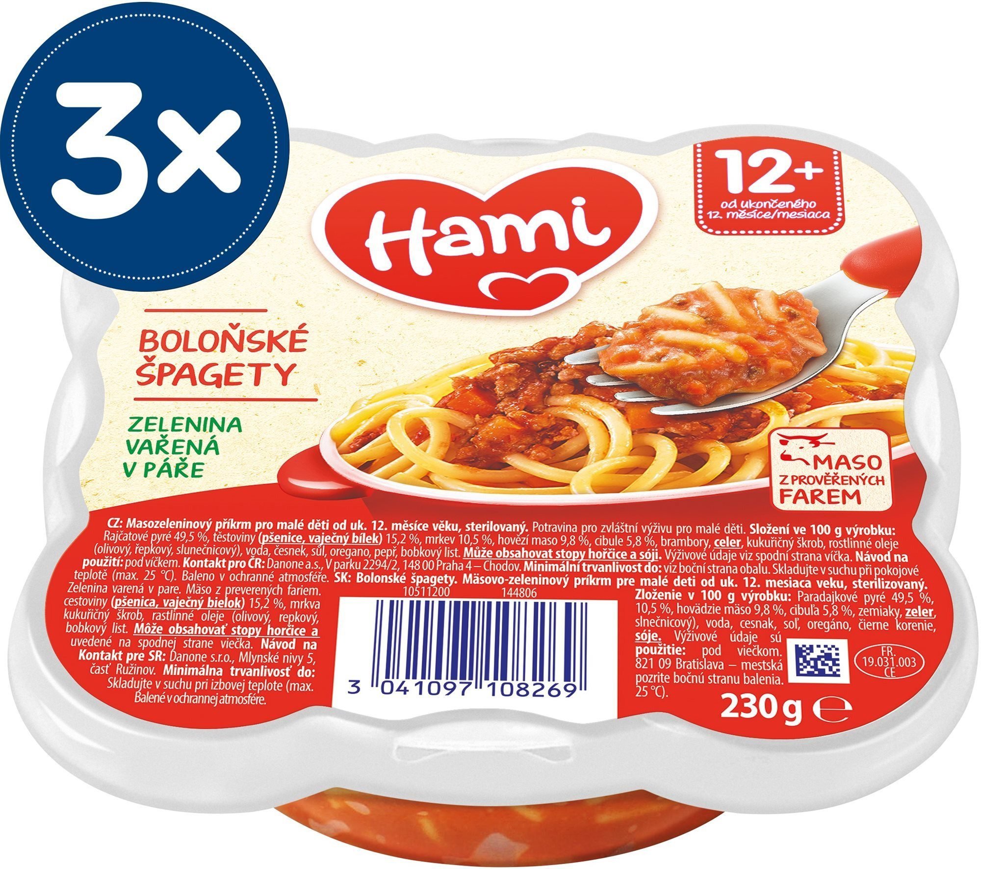 Hami Talířek Boloňské špagety 3× 230 g