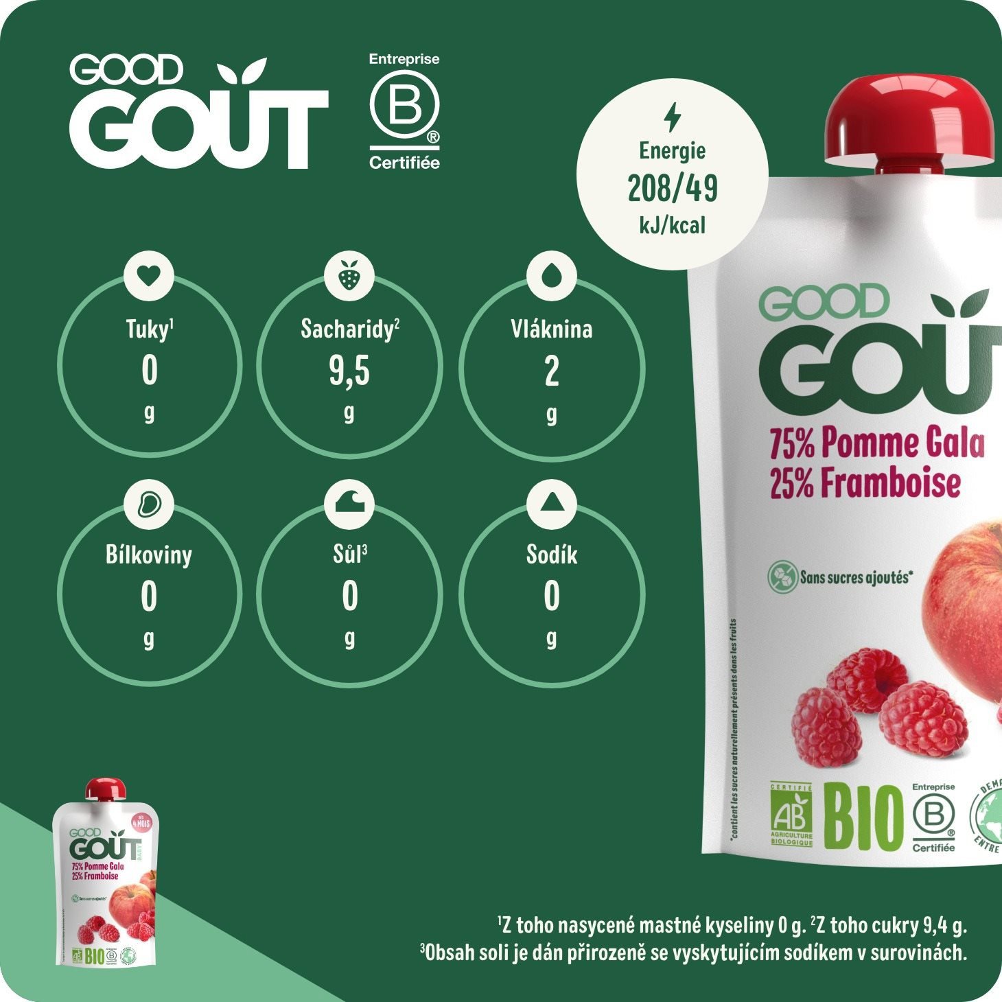 Good Gout BIO Jablko s malinou