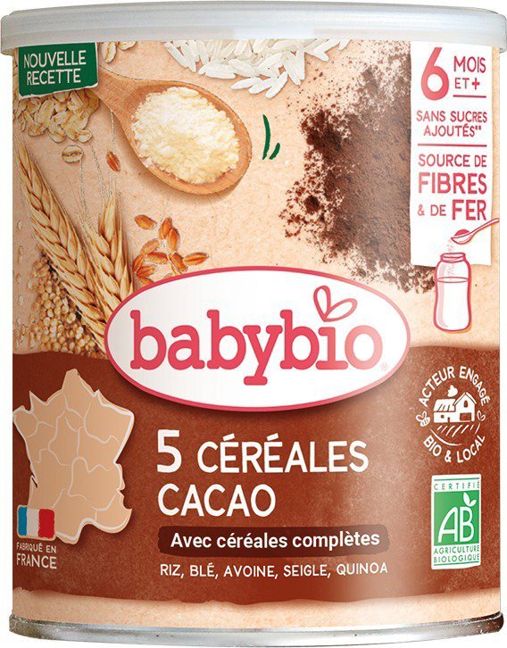 Nemléčná kaše BABYBIO BIO s kakaem 220 g