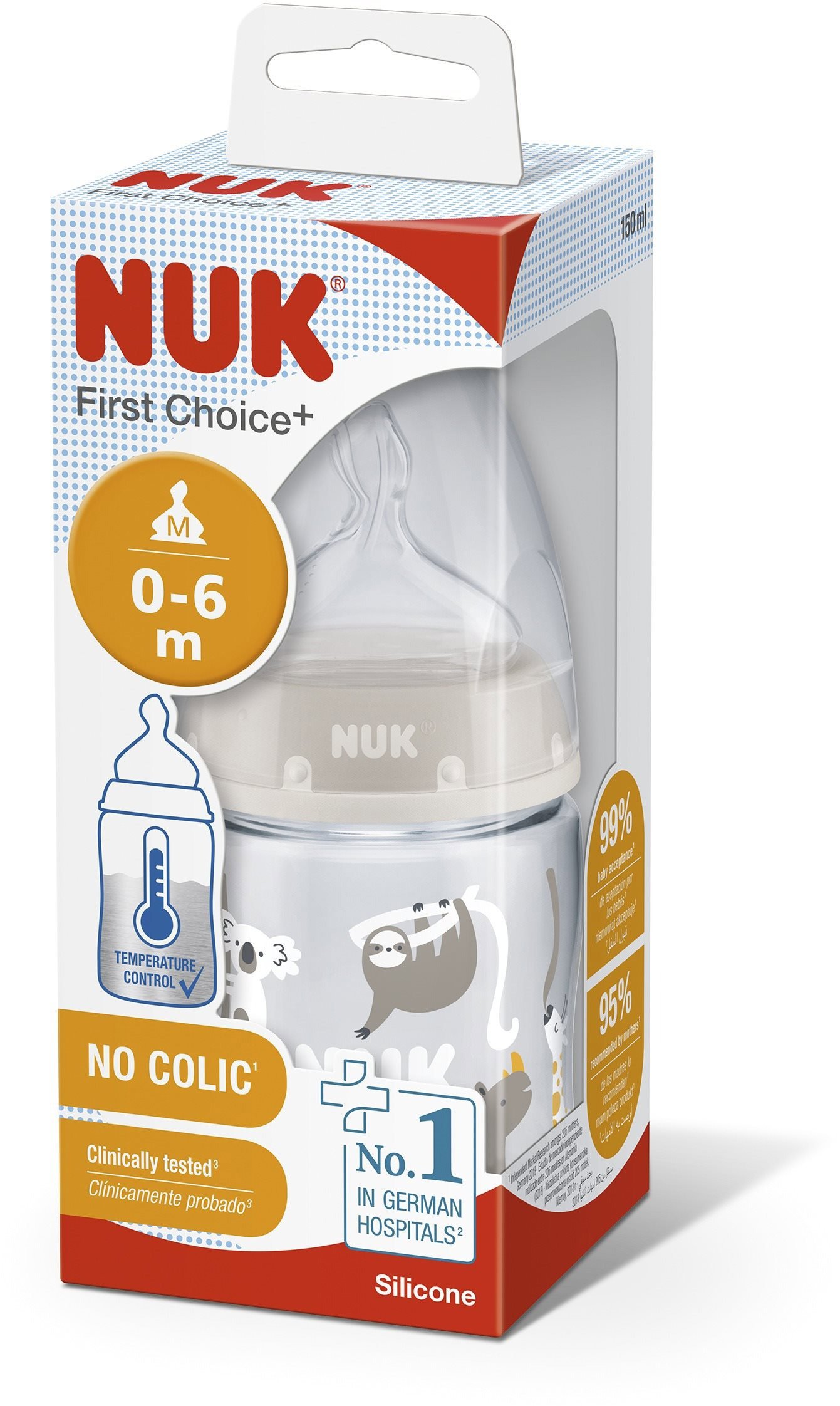 NUK FC+ Lahev s kontrolou teploty 150 ml béžová
