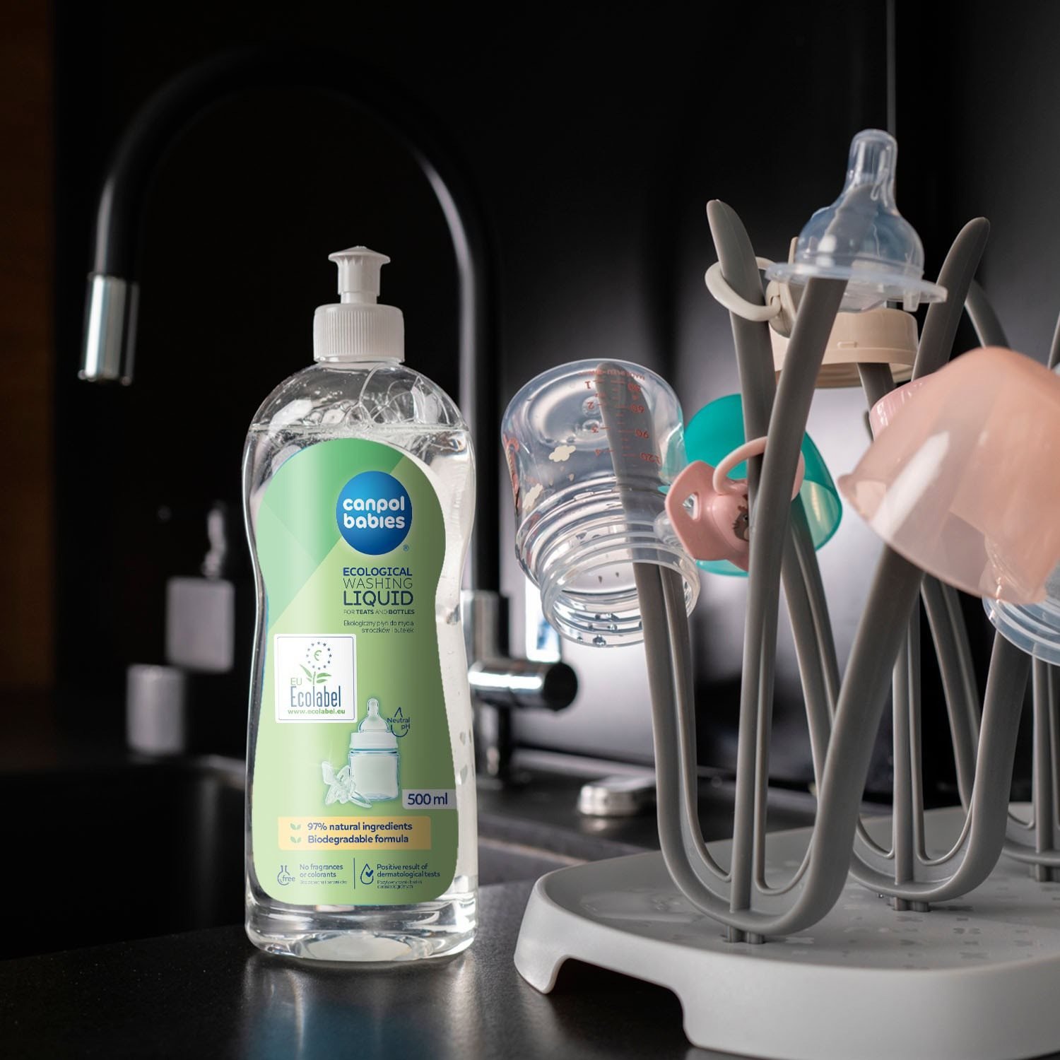 Eko prostředek na nádobí Canpol babies ekologický mycí prostředek na kojenecké lahve a savičky 500 ml
