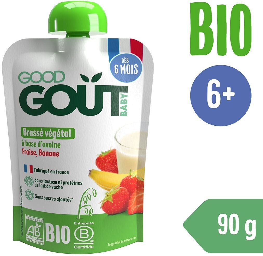 Good Gout BIO Ovesný dezert s jahodou a banánem 90 g